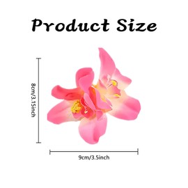 6 Pcs Hibiscus Hair Clip, Hawaiian Flowers for Hair, Tropical Flower Hairs Clip, Hawaii Beach Hibiscus Orchid Claw Accessories for Women and Girls, Be suitable Beach Vacation Party