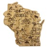 Totally Bamboo Destination Wisconsin State Shaped Serving and Cutting Board,