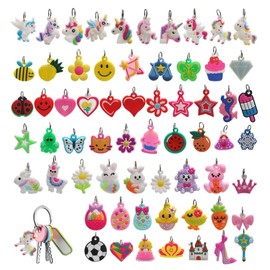 GIDWRIY Pack of 100 Charms Craft Children, Charm Resin Cartoon, Earring Pendant Jewellery, Bracelets Charms Set, Small Pendant DIY, Charm Necklace, Jewellery Making Pendant for Gift Craft Supplies