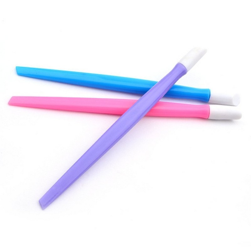 6pcs Professional Plastic Handle Hard Rubber Tipped Nail Art Tool