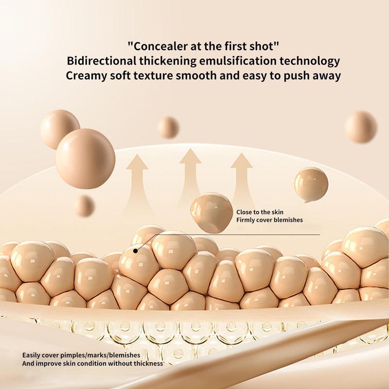 BLUE LOVE Cushion Liquid Foundation BB Cream, Lightweight Makeup BB
