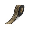 35270-V10 10 Metres 35 mm Black and Gold Jacquard Woven