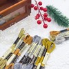 6 Skeins Embroidery Thread, 3 Colors Metallic Embroidery Floss Set,