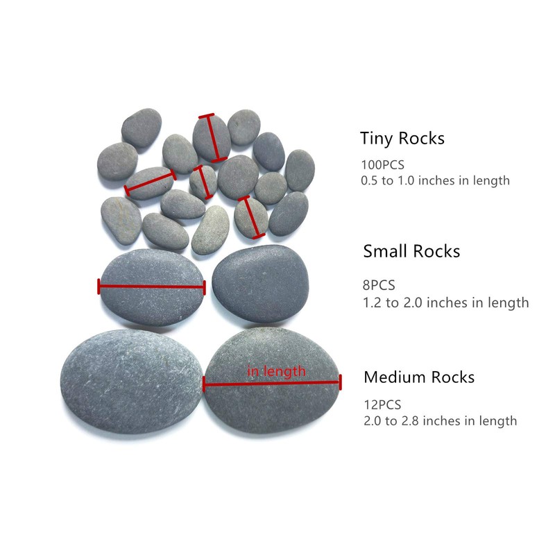 lifetop 120PCS Painting Rocks, DIY Rocks Flat & Smooth Kindness