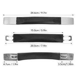 Agatige Luggage Handle, 9.7 Inch Length, Plastic Suitcase Handle, Flexible Replacement Strap, Handle, Luggage Side Holder, Metal End Cap For Travel Boxes, Suitcases