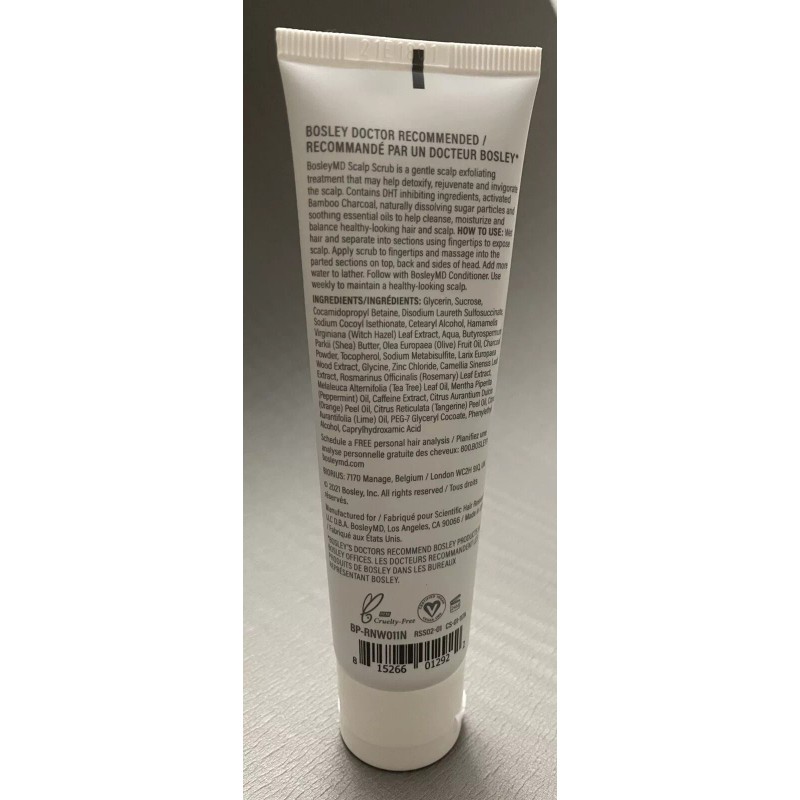 BOSLEY MD Rejuvenating Scalp Scrub with Bamboo Charcoal 2 fl