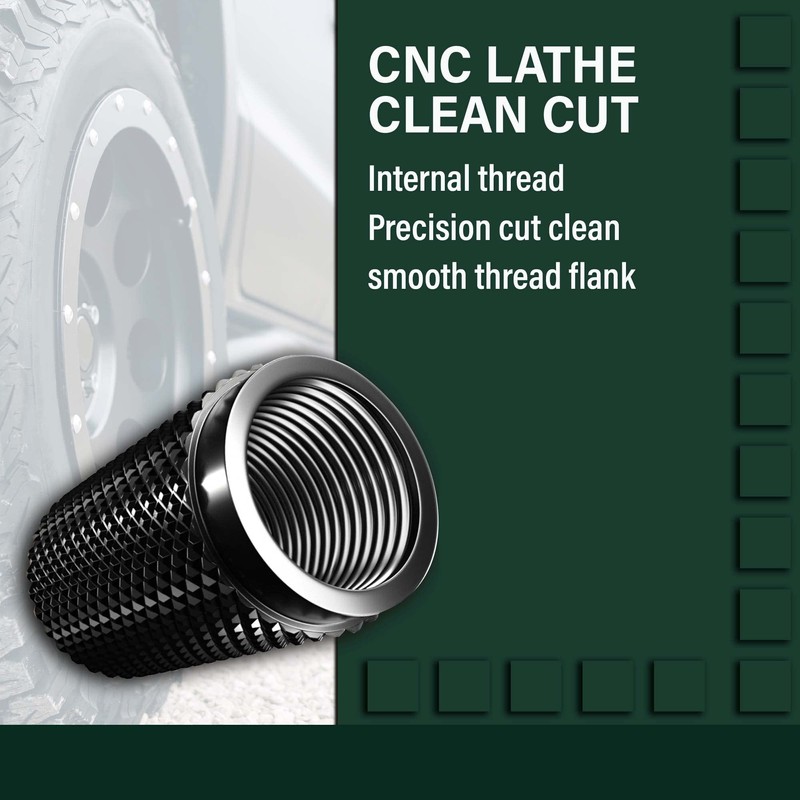 STEEL HAWK Engraved Precision CNC Machined Stainless Steel Extended Knurled