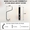 Lichaser 5 Pack Black Acoustic Panel Wall Hooks, Decorative Wall