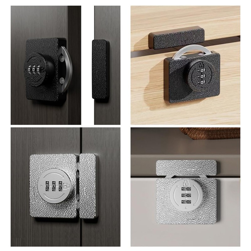 ETEKJOY Keyless Cabinet Lock 3-Digit Combination for Swinging/Sliding Door Drawer