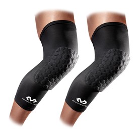 McDavid Hex Knee Compression Sleeves, Pull-On Padded Protection, Moisture Wicking (1 Pair)