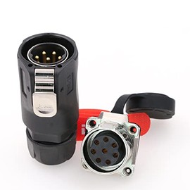 DRRI XHE28 Series 10pin Waterproof IP65/ IP67 Quick-Connect 10A 380V Male and Female RV Solar Port Connector (10-Pin 10A 380V)