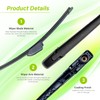 LKK Rear Windshield Wiper Arm Blade Assembly Kit Compatible with