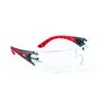 Riley Stream Red Sport Style Safety Glasses with Clear Anti