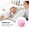 Totority 4sets Talcum Powder Puff Powder Container Puff for Gentle