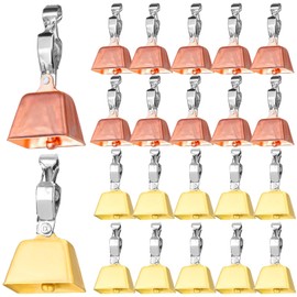 21 Pcs Fishing Bells for Rods, Fishing Pole Bells Catfish Bells Clamp Clip on Poles, Fishing Rod Bells Alert for Fish Catfishing Equipment Rings Ice Accessories Bells for Fishing Poles (mixcolor)