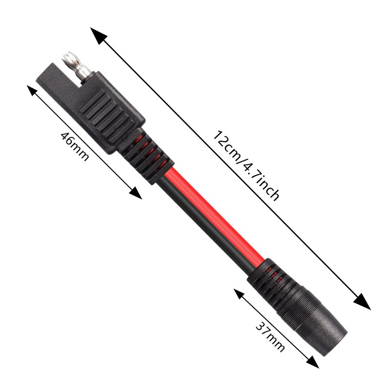 SAE to DC 8mm Short Cable 10cm 14 AWG SAE
