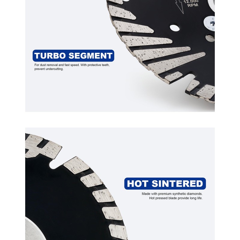 Solidure 5 Inch Diamond Cutting Disc for Dry Cutting, Universal