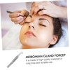 Outanaya Stainless Steel Eyelid Massage Tweezers Round Tips Meibomian Gland