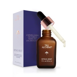 Tru Alchemy Retinol Reset Revitalizing Retinol Serum for face - Wrinkle Appearance Serum & Retinol Cream for Face w/Bakuchiol, Niacinamide for Overnight Renewal w/Long-Term Radiance - 1 fl oz (2-Pack)