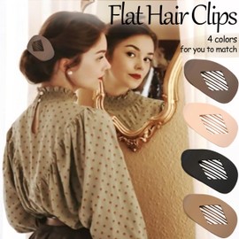 Simple Elegant Duckbill Hair Clip,Duckbill Hair Clips for Women, Strong No-Slip Grip Flat Hair Clips for Thick Hair,Women & Girls(4PCS)