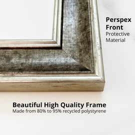 Aryllis A4 Photo Frame (29.7cm x 21cm), Crosshatch Gunmetal, Freestanding & Wall Mountable Picture Frame for A4 Prints