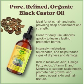 Natural Born Oils Jamaican Black Castor Oil, 1 Gallon, Organic, Cold-Pressed, Fatty Acids, Deep Hydration for Skin, Hair Restoration