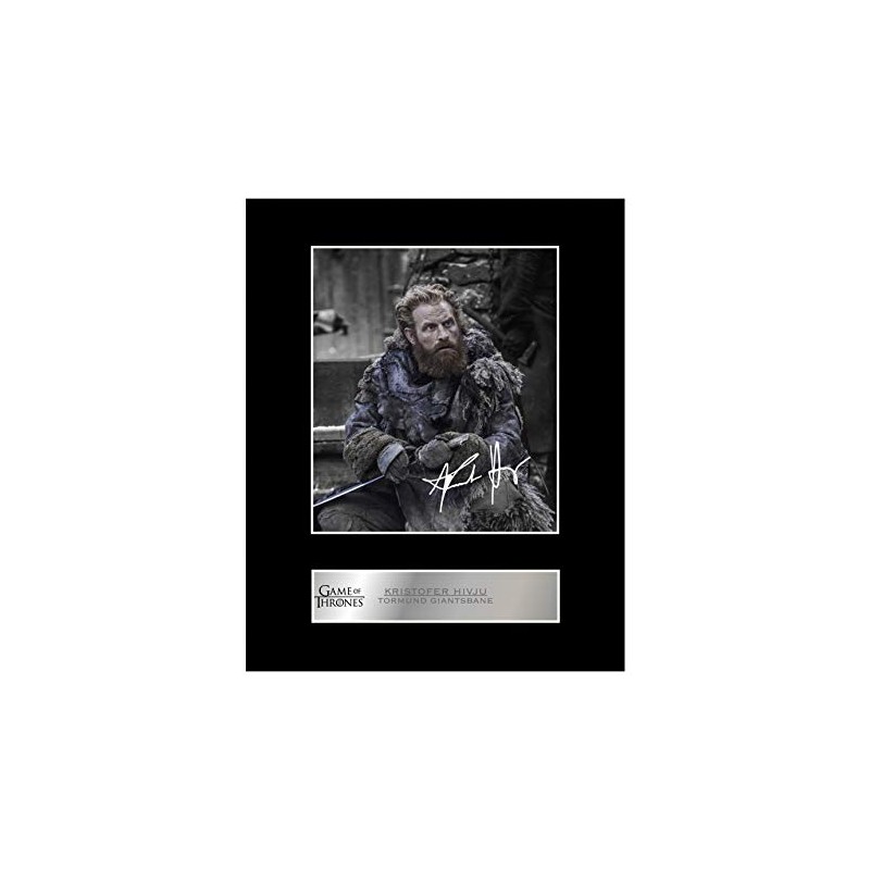 Kristofer Hivju Signed Mounted Photo Display Tormund Giantsbane - Game