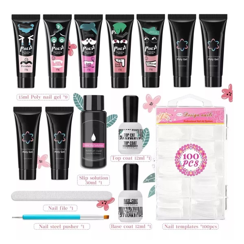 CJLXWCHHHH Kit Para Uñas Acrilicas Polygel Uñas Extensión Decoracion