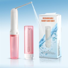 High-Pressure Electric Bidet with USB-C Rechargeable Handheld Sprayer, Portable Travel Bidet for Men and Women, Personal Hygiene, and Postpartum Care (Pink, 180ML)