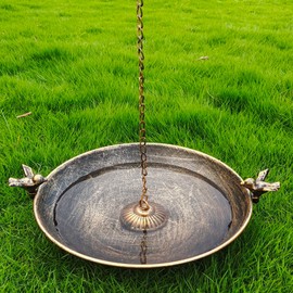 HOUYANG Diam 12.2 inchs Rain Chain Basin,Replacement for Standard Rain Chain Anchors,Outdoor Garden Yard Decor