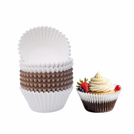 200pcs White Natural Standard Cupcake Liners for Baking Cup, No Smell, Grease-proof Muffin Liners, Standard Size Cupcake Cups for Party, Wedding, Birthday