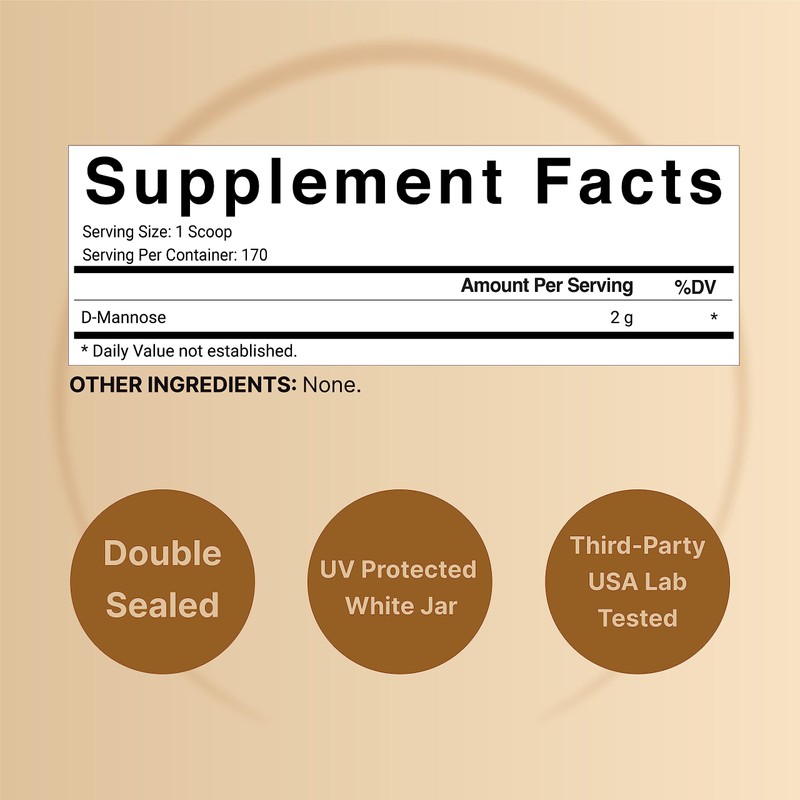 NatureBell D Mannose Powder, 12oz | Instantized for Max Absorption