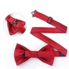 SUJIBHI Men's Bow Tie Classic Solid Color Pre-Tied Bow Tie