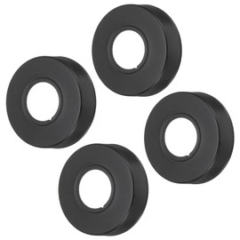 uxcell 4pcs Shower Arm Flange 60mm/2.4" OD Escutcheon Plate Stainless Steel Round Plumbing Cover Plates for 25mm/1" Dia Water Pipe Faucet Decoration, Black