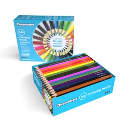 Classmaster Colouring Pencils For Adults & Kids, Coloured Pencils, Long-Lasting Colouring Pencils For Children, Softer Leads For Perfect Colour Laydown, Pre-Sharpened - 144PK
