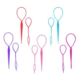 Hair Braiding Tool,Ponytail Holders,Topsy Tail Hair Tool, 10pcs Hair Braiding Tool Topsy Tail Loop French Braid Loop Tool Topsy Tail Kit, 5 Colors