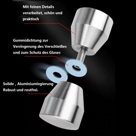 WUDQIJI Shower Door Double Knob Shower Door Knob Shower Door Knob Shower Door Handle Round Door Handle Aluminium Alloy Door Handles for Shower Door Glass Doors Sliding Door 1 Piece (Silver)