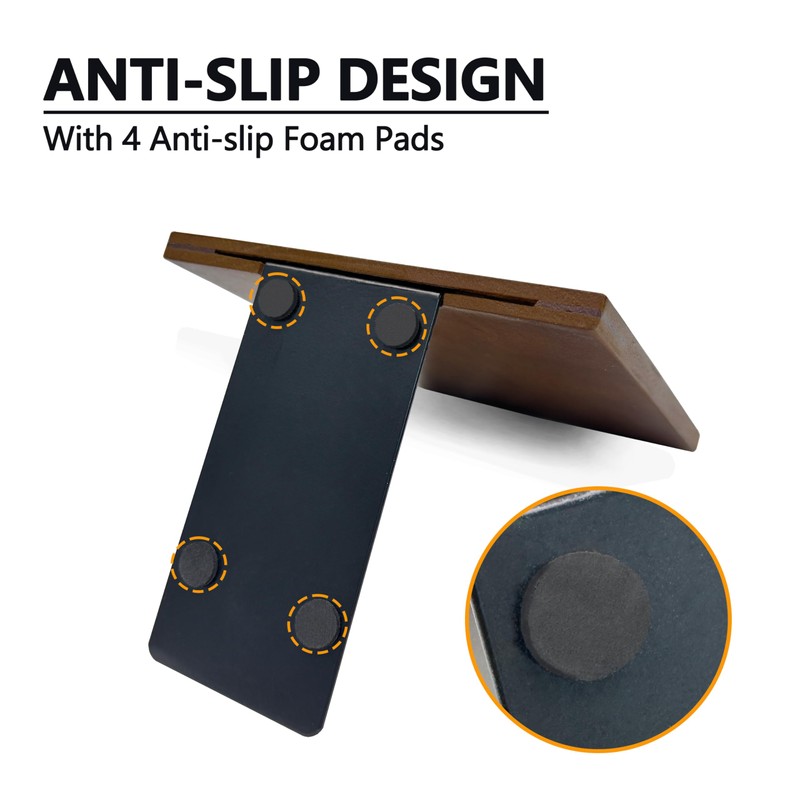 Brosisincorp Walnut Wood Book Ends for Shelves - Hand Polished