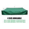 generic Protector Piscina Cuadrado Con Cubierta Caja De Arena Verde