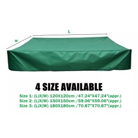 generic Protector Piscina Cuadrado Con Cubierta Caja De Arena Verde