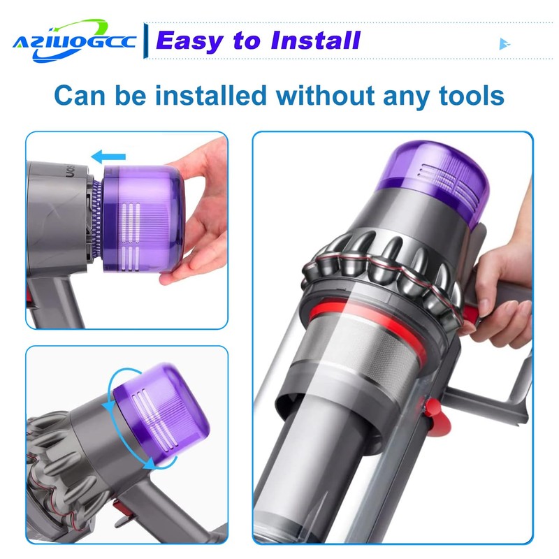 Aziliogcc Vacuum Filter Replacement for Dyson V11 V15, Purple, 2