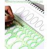BPTRKOM Set of 3 Circle Stencils for Drawing - Clear