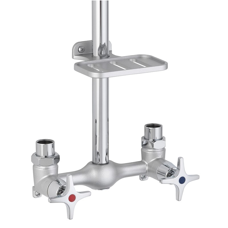 Homewerks 3070-252-BN-B-WS Outdoor Shower Kit with Soap Dish, Corrosion, Rust