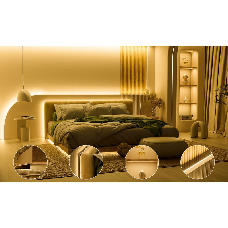 PAUTIX 5mm COB LED Strip Light 16.4ft/5m 2700K Warm White