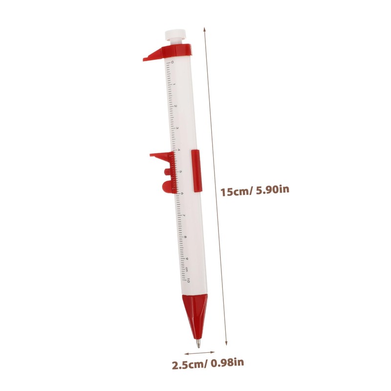 Operitacx 5Pcs Vernier Caliper Ballpoint Pens Multifunctional Ruler Pens for