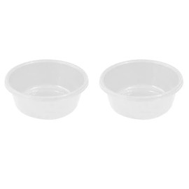 YBM HOME Round Plastic Wash Basin 1147 (2, Pearl White)