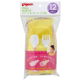 Pigeon Eat No Ouen Spoon & Fork for Baby with Case