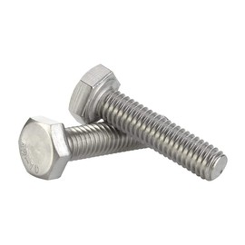 Mellewell M8 x 10mm Hex Head Screw Bolts, Fully Threaded, Stainless Steel 18-8, Plain Finish, Quantity 25