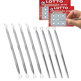 Nexolia 8Pcs Lottery Ticket Scratcher Tool, Stainless Steel Lottery Scratcher Tool, Scratch Off Tool, Ergonomic Ticket Scraper, Suitable for Lottery Enthusiasts Lottery Scraper Tool ﻿