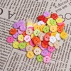 Acxico 100Pcs Flower Plastic Buttons 1/2'' (15mm) Craft, Multi-Color (YY879)